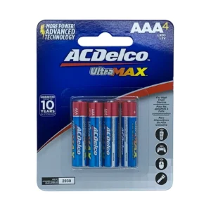 AC Delco بطاريات الترا ماكس قلوية AAA – 4 حبات