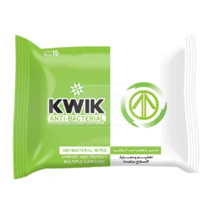 KWIK Care Antibacterial Multisurface Wipes – 15 Wipes